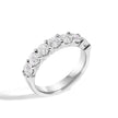14K White Gold 1 1/2 Cttw Diamond 7 Stone Band Ring
