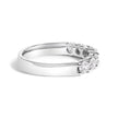 14K White Gold 1.0 Cttw Diamond 7 Stone Band Ring