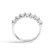 14K White Gold 1.0 Cttw Diamond 7 Stone Band Ring