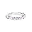 14K White Gold 1/3 Cttw Diamond 7 Stone Band Ring