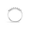 14K White Gold 1/3 Cttw Diamond 7 Stone Band Ring