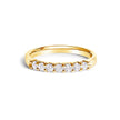 14K White Gold 1/3 Cttw Diamond 7 Stone Band Ring