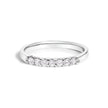 14K White Gold 1/4 Cttw Diamond 7 Stone Band Ring