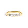 14K White Gold 1/10 Cttw Diamond 7 Stone Band Ring