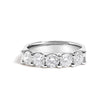 14K White Gold 1 1/2 Cttw Diamond 5 Stone Band Ring