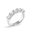 14K White Gold 1 1/2 Cttw Diamond 5 Stone Band Ring