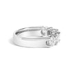 14K White Gold 2.0 Cttw Round Diamond Five Stone Band Ring