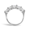 14K White Gold 2.0 Cttw Round Diamond Five Stone Band Ring