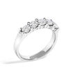 14K White Gold 1.00 Cttw Diamond 5 Stone Band Ring