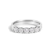 14K White Gold 3/4 Cttw Diamond 5 Stone Band Ring
