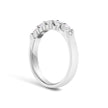 14K White Gold 3/4 Cttw Diamond 5 Stone Band Ring