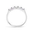 14K White Gold 1/2 Cttw Diamond 5 Stone Band Ring