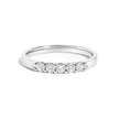 14K White Gold 1/4 Cttw  Diamond 5 Stone Band Ring