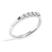 14K White Gold 1/4 Cttw  Diamond 5 Stone Band Ring