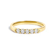 14K White Gold 1/4 Cttw  Diamond 5 Stone Band Ring