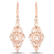 18K Rose Gold Plated 2.70 Carat Genuine Morganite .925 Sterling Silver Earrings