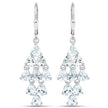 3.96 Carat Genuine Aquamarine .925 Sterling Silver Earrings