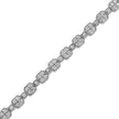 10K White Gold 2.0 Cttw Diamond Square Link Bracelet (J-K Color, I2-I3 Clarity) - Size 7.25