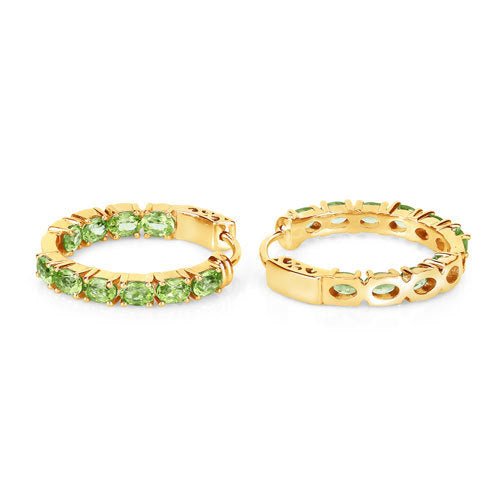 3.40 Carat Genuine Peridot .925 Sterling Silver Earrings - Earrings - Custom Crafting Alliance, LLC