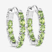 3.40 Carat Genuine Peridot .925 Sterling Silver Earrings - Earrings - Custom Crafting Alliance, LLC