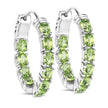 3.40 Carat Genuine Peridot .925 Sterling Silver Earrings - Earrings - Custom Crafting Alliance, LLC
