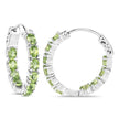 3.40 Carat Genuine Peridot .925 Sterling Silver Earrings - Earrings - Custom Crafting Alliance, LLC