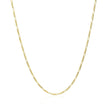 14k Yellow Gold Solid Figaro Chain 1.3mm