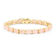 34.50 Carat Genuine Morganite .925 Sterling Silver Bracelet - Bracelets - Custom Crafting Alliance, LLC