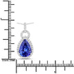 3.49 Carat Genuine Tanzanite and White Diamond 14K White Gold Pendant - Pendants - Custom Crafting Alliance, LLC