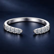 925 Sterling Silver White Gold Plated Size E Moissanite Ring for Women