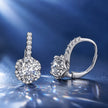 925 Sterling Silver Moissanite 6.5 Carat Earrings for Women