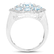 6.64 Carat Genuine Blue Topaz .925 Sterling Silver Ring