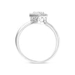 10K White Gold 3/8 Cttw Round-Cut Lab Grown Diamond Cluster Pear Promise Ring (G-H Color, VS2-SI1 Clarity) - Size 7