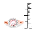 2.25 Carat Genuine Kunzite and White Topaz .925 Sterling Silver Ring