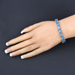 35.20 Carat Genuine Swiss Blue Topaz .925 Sterling Silver Bracelet - Bracelets - Custom Crafting Alliance, LLC