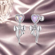 925 Sterling Silver Translucent Opal Earrings for Women