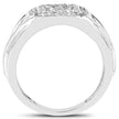 14K White Gold Plated 0.24 Carat Genuine White Diamond .925 Sterling Silver Ring