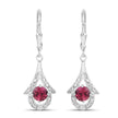 1.20 Carat Genuine Pink Tourmaline .925 Sterling Silver Earrings