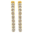 10K Yellow Gold Plated Sterling Silver Diamond Hoop Earrings (2 cttw, K-L Color, I2-I3 Clarity)