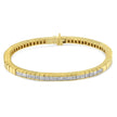 14K Yellow Gold 1-1/10 Cttw Princess & Baguette Cut Diamond 7