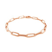 14K Rose Gold Bold Paperclip Chain Bracelet