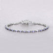 3.78 Carat Genuine Tanzanite .925 Sterling Silver Bracelet - Bracelets - Custom Crafting Alliance, LLC
