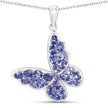 3.78 Carat Genuine Tanzanite .925 Sterling Silver Pendant - Pendants - Custom Crafting Alliance, LLC
