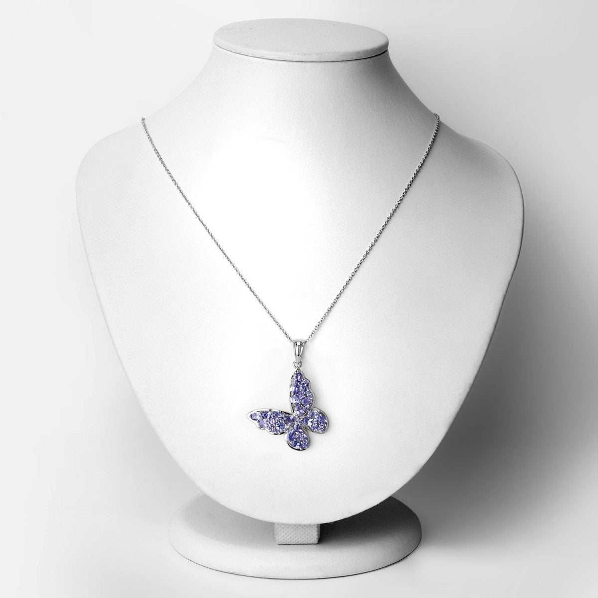 3.78 Carat Genuine Tanzanite .925 Sterling Silver Pendant - Pendants - Custom Crafting Alliance, LLC