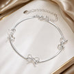 925 Sterling Silver White Gold Plated Adjustable Bracelet for Women
