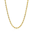 3.0mm 14k Yellow Gold Solid Diamond Cut Rope Chain
