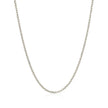 18k White Gold Diamond Cut Cable Link Chain (1.40 mm)