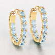 3.80 Carat Genuine Blue Topaz .925 Sterling Silver Earrings - Earrings - Custom Crafting Alliance, LLC