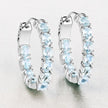 3.80 Carat Genuine Blue Topaz .925 Sterling Silver Earrings - Earrings - Custom Crafting Alliance, LLC