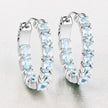 3.80 Carat Genuine Blue Topaz .925 Sterling Silver Earrings - Earrings - Custom Crafting Alliance, LLC